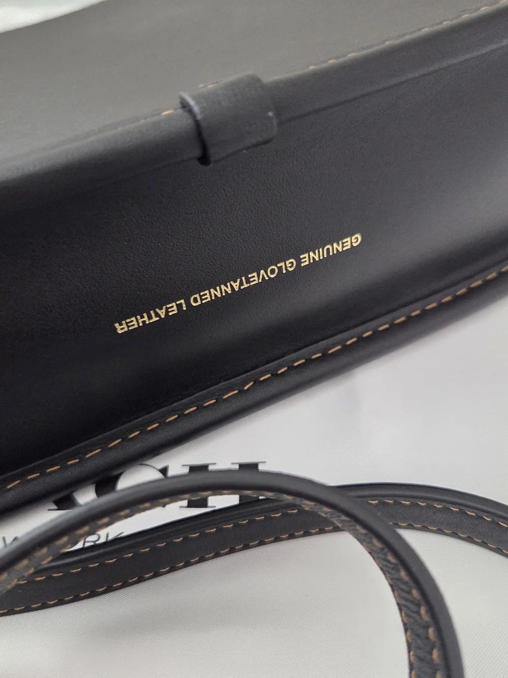 Coach Swinger Black Leather Shoulder Bag Crossbody - Picture 5 of 10